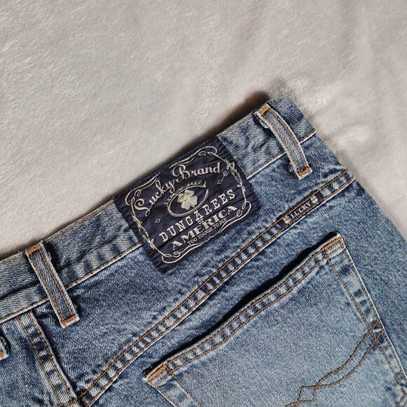 Vintage Lucky Brand Slim Fit Denim Jeans Mens 38 (Fits 36x32) Made In USA - Picture 6 of 11